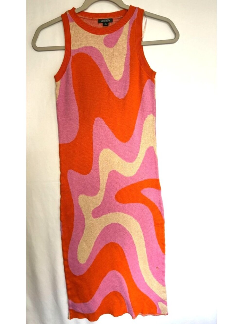 Wild Fable Abstract Swirl Knit Midi Dress XS